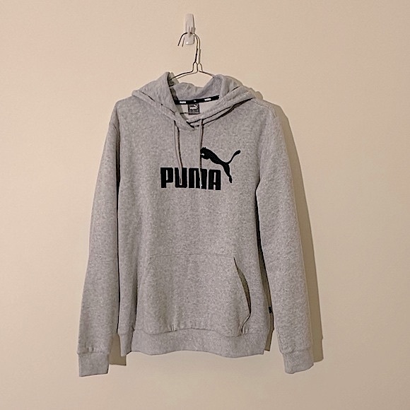 PUMA | Essentials Logo Women's Hoodie | light gray Heather | Size L | NWT - Picture 6 of 12